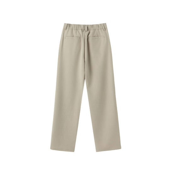Damen Weite Bundfaltenhose mit hoher Taille und klassischem Bunddetail Nord Taschen