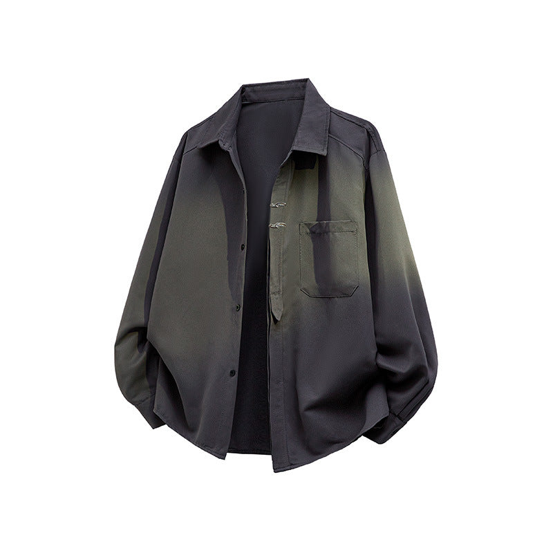 Unisex Oversize Hemdjacke im minimalistischen Utility-Look mit Brusttasche und verdeckter Knopfleiste Nord Taschen