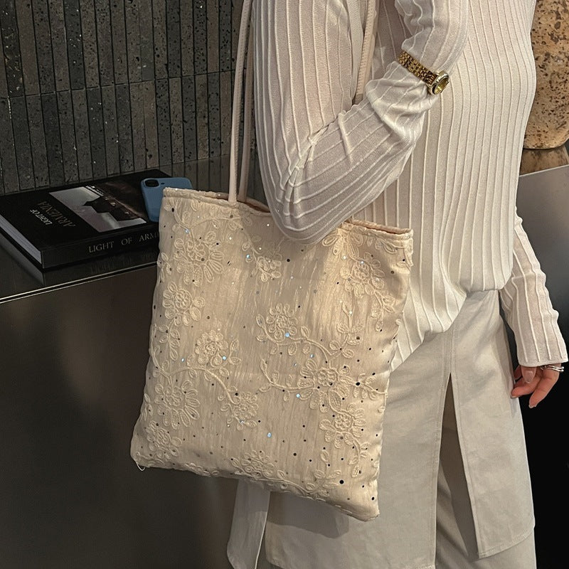 Damen Baumwolltasche mit kunstvollen Stickereien Nord Taschen