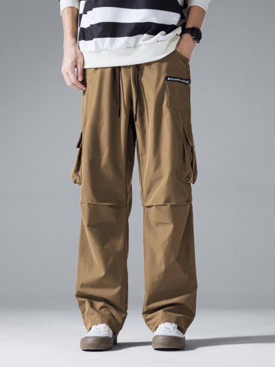 Herren Baggy‑Utility‑Cargohose mit Mehrfachtaschen, verstärkten Knieeinsätzen & Kordelbund Nord Taschen