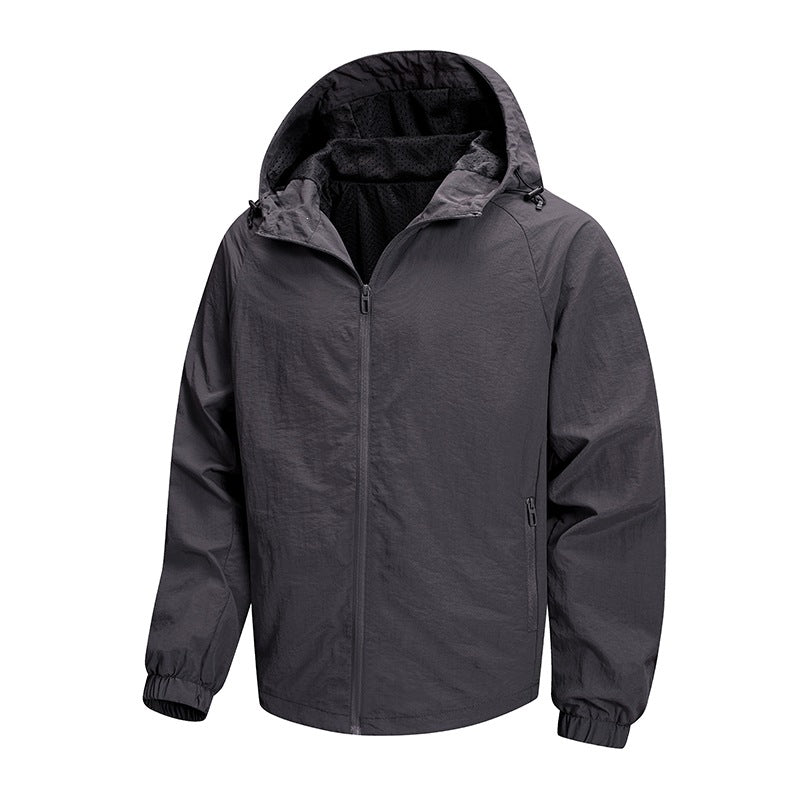 Herren Leichte Übergangsjacke mit Kapuze und atmungsaktiven Einsätzen Nord Taschen