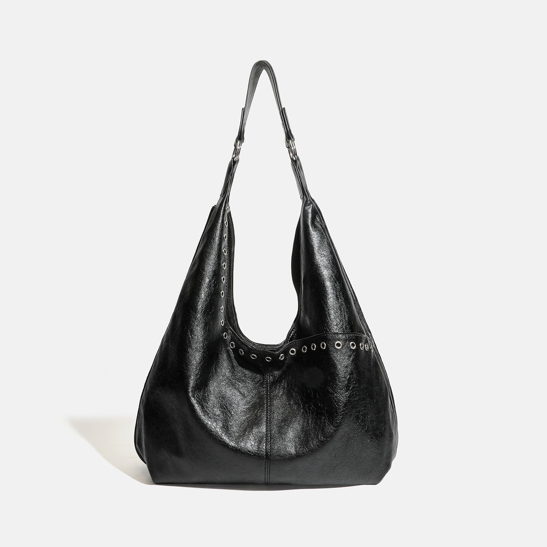 Damen Hobo-Tasche mit raffiniertem Koriander-Design und stilvollen Nieten Nord Taschen