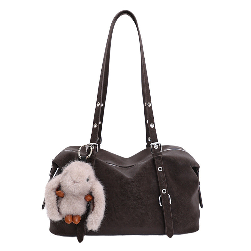 Damen Hobo-Tasche mit charmantem Plüschanhänger Nord Taschen