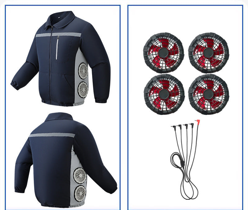 Unisex nan kühlende Ventilationsjacke mit integrierten seitlichen Lüftern und atmungsaktivem Funktionsmaterial Nord Taschen