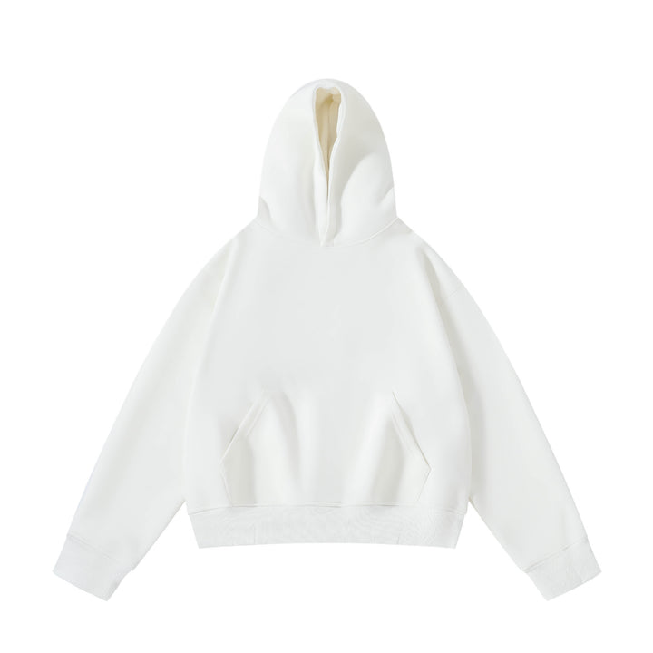 Unisex nan schwerer Oversize-Kapuzenpullover mit doppellagiger Kapuze Kängurutasche und breitem Rippbund Nord Taschen