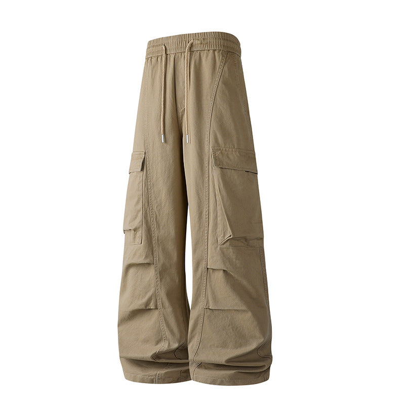 Herren Baggy-Cargo-Hose mit tiefem Schritt, Oversized-Silhouette und aufgesetzten Utility-Taschen Nord Taschen