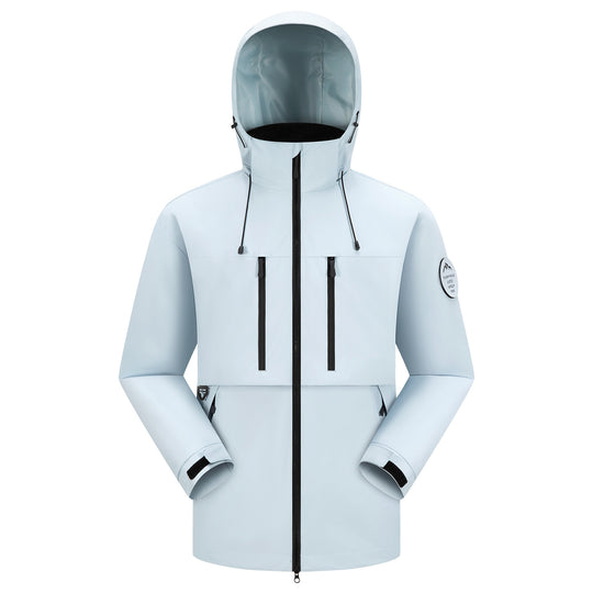 Herren Regen-Softshellparka mit längerer Silhouette, verschweißten Nähten und wasserabweisenden Reißverschlüssen Nord Taschen