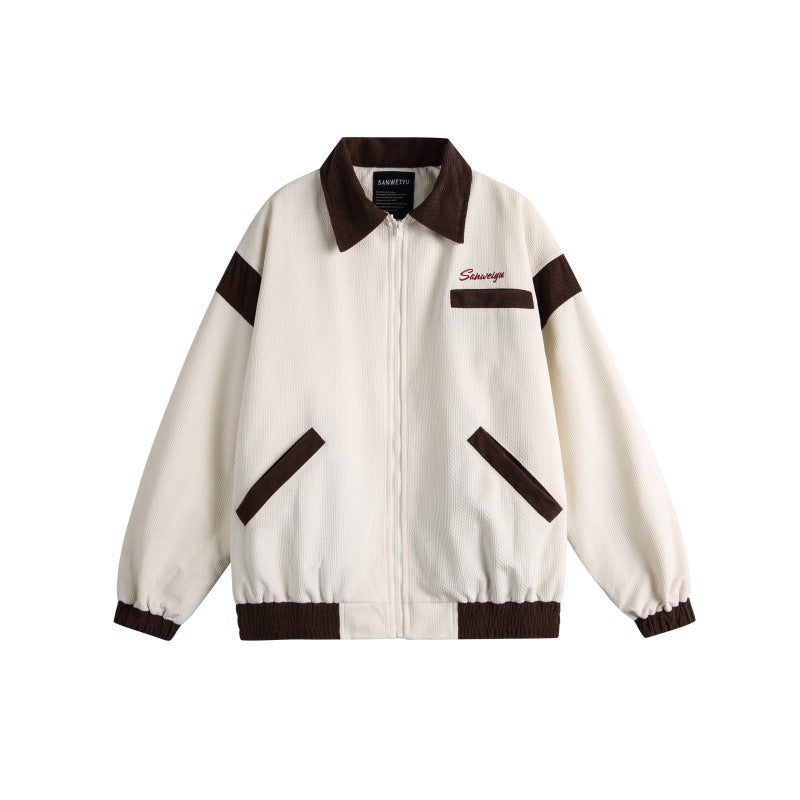 Unisex Harrington-Blousonjacke mit Strukturstoff und Kontrastbesatz Nord Taschen