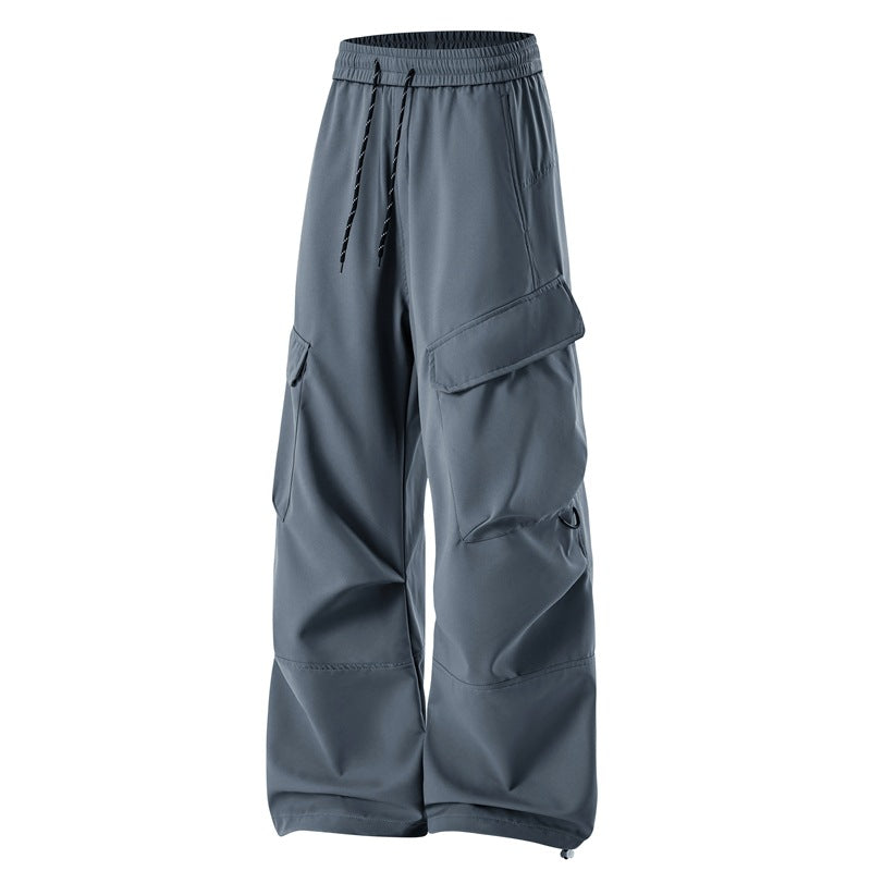 Herren Baggy Cargohose mit Elastikbund, Multifunktionstaschen und verstellbarem Saum Nord Taschen