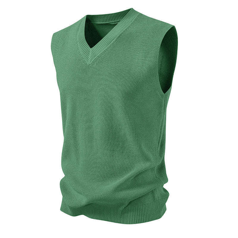 Herren ärmelloser Pullover im strukturierten Design