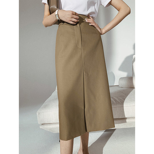 Damen Eleganter Midi-Rock mit seitlichem Schlitz Nord Taschen