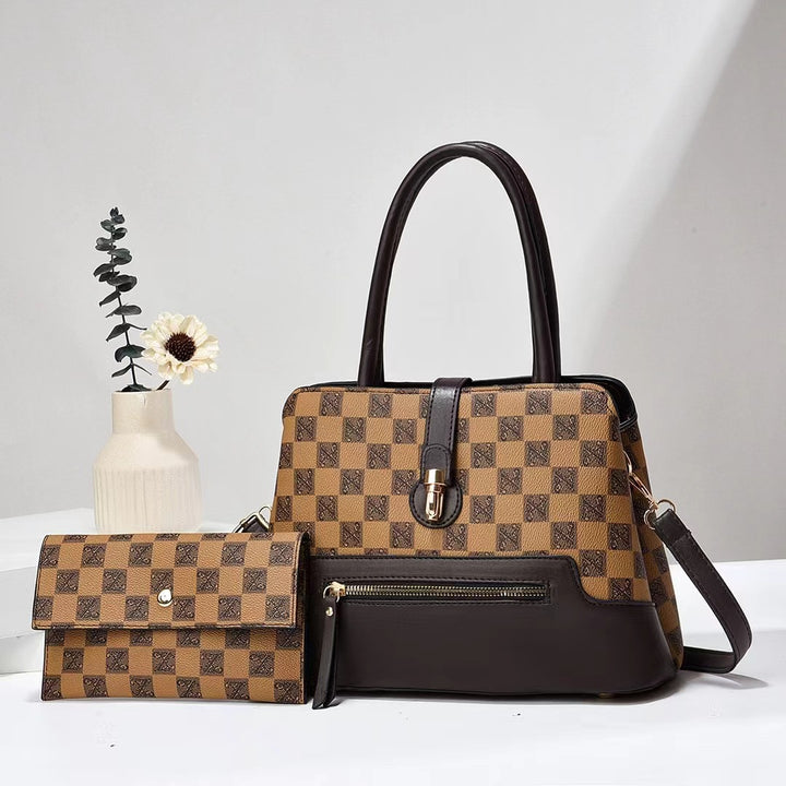 Damen Designer-Handtasche mit stylischem Karomuster und praktischer Mini-Clutch Nord Taschen