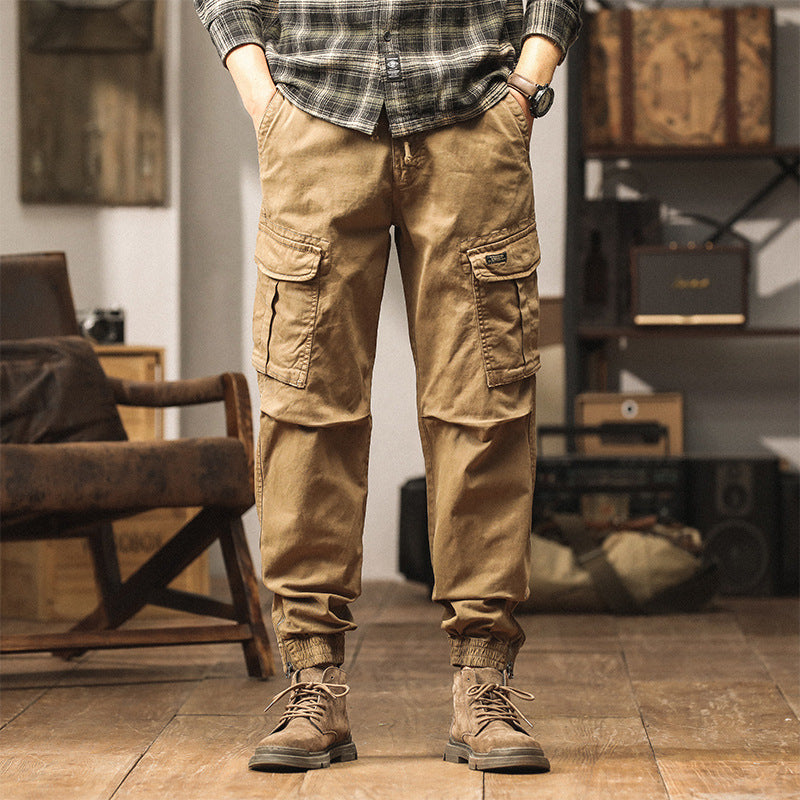 Herren Cargo-Jogginghose im Utility-Look mit Tunnelzugbund und Reißverschluss-Knöcheln Nord Taschen
