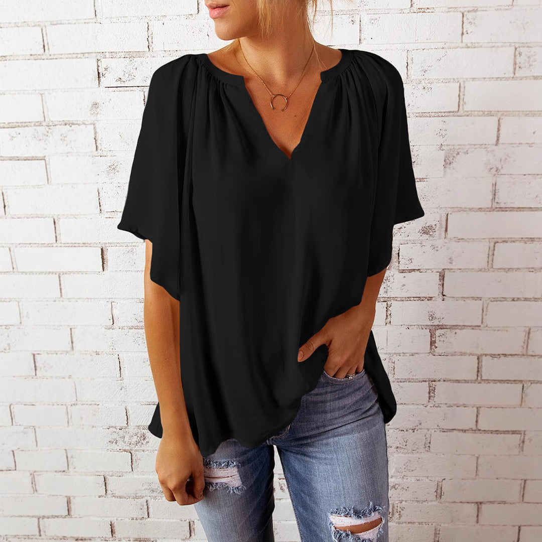 Damen elegante Chiffon-Bluse