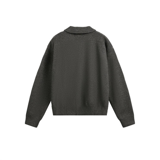 Herren Strick-Zipjacke mit Hemdkragen, Eingrifftaschen und geripptem Saum Nord Taschen