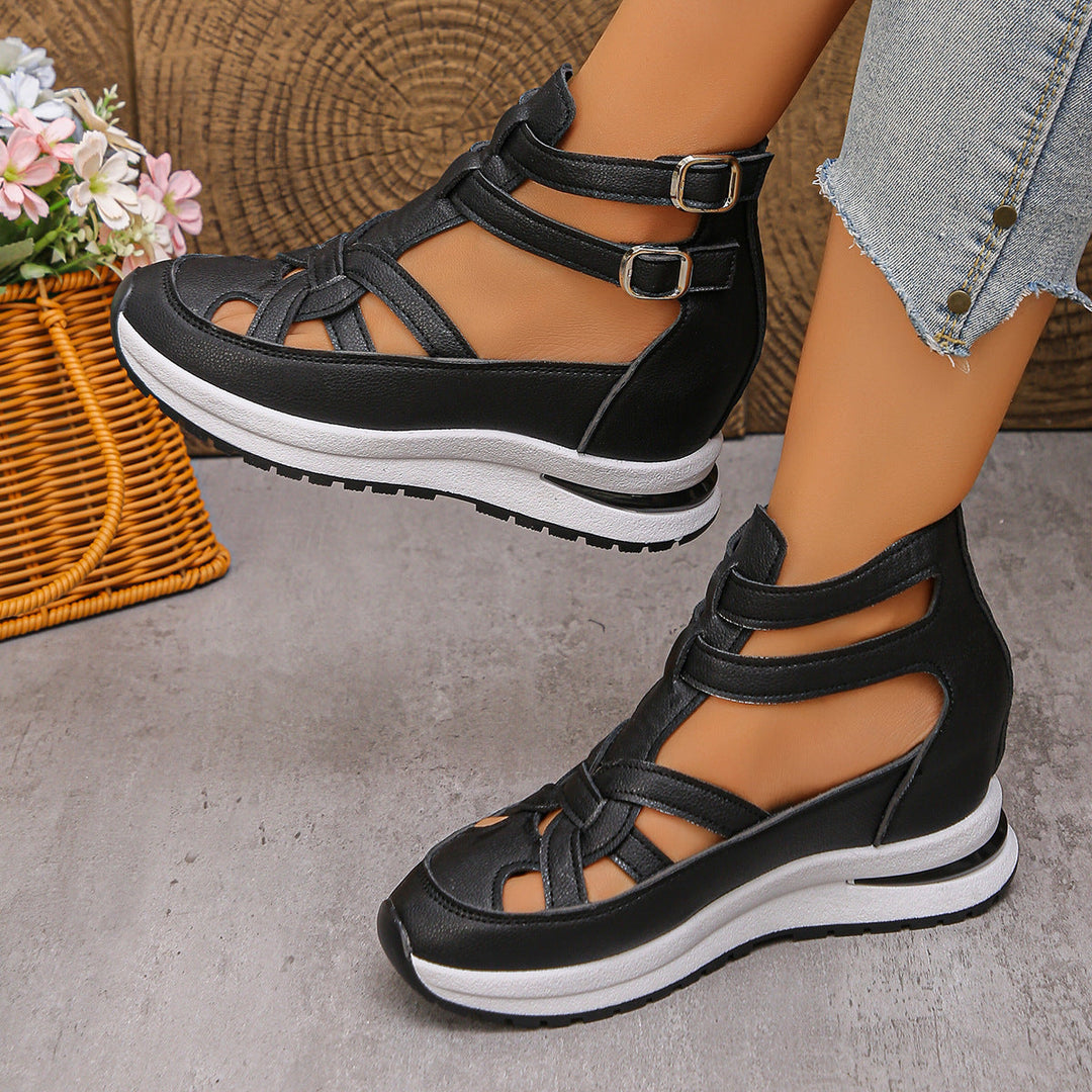 Damen sportive Sneaker-Sandalen mit atmungsaktiven Riemen und rutschfester Sohle