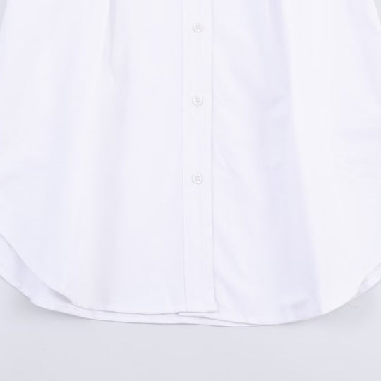 Damen Oversize-Hemdbluse mit taillierten Teilungsnähten und verlängerter Saumlinie Nord Taschen
