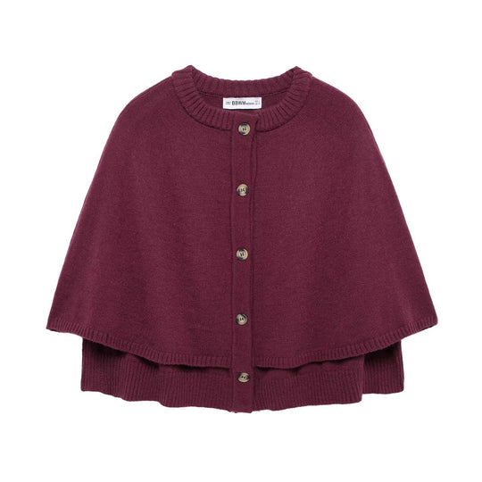 Damen Cape-Cardigan mit durchgehender Knopfleiste und doppellagigem Saum Nord Taschen