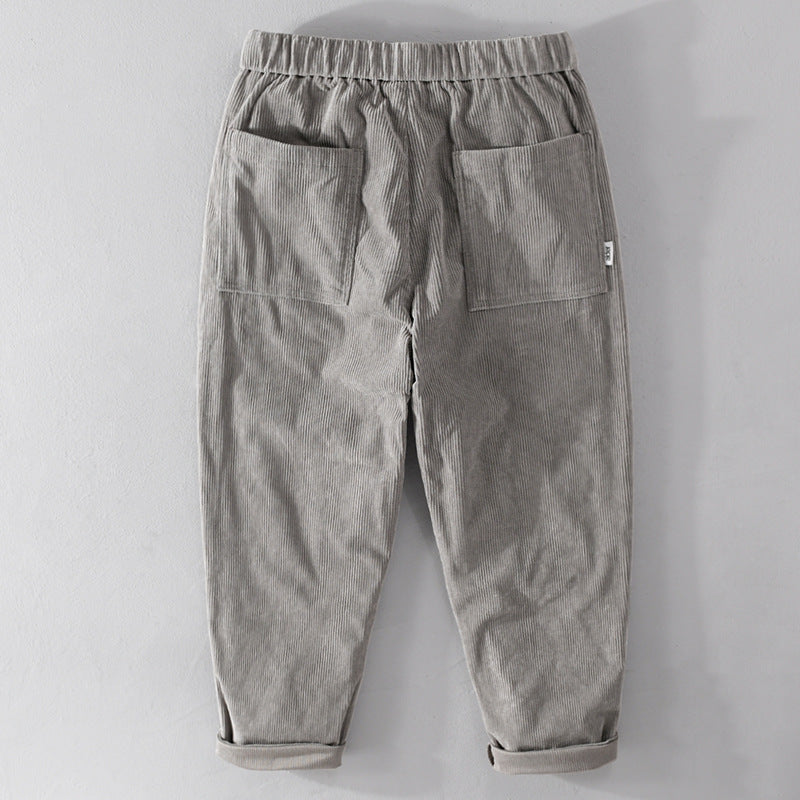 Herren Kordhose im Relaxed‑Tapered mit Kordelzugbund und Umschlag Nord Taschen