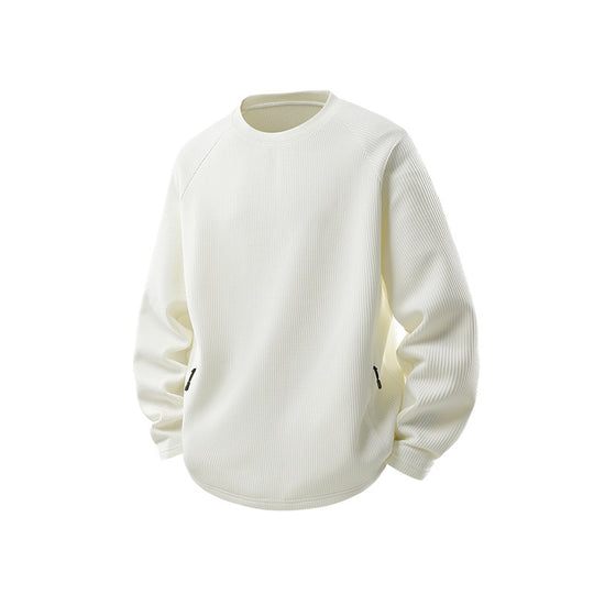 Herren Waffelstruktur-Thermo-Sweatshirt mit Raglanärmeln und Reißverschlusstaschen Nord Taschen