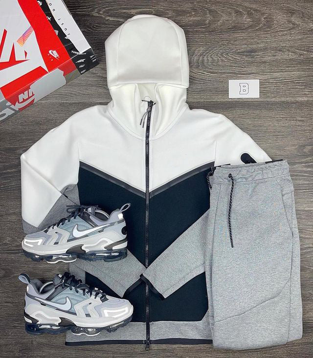 Herren sportliches Hoodie-Set mit atmungsaktiven Eigenschaften und modernen Kontrastdetails