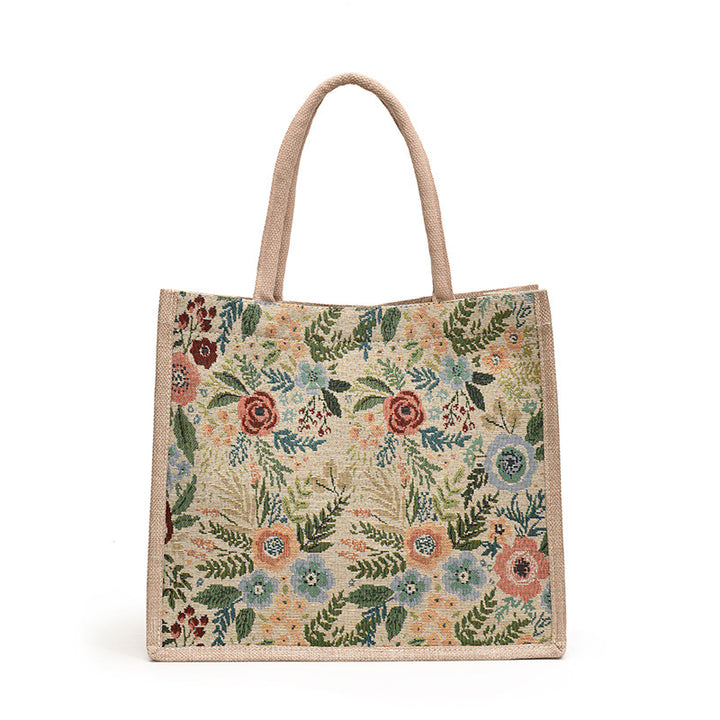 Damen Tragetasche mit floralem Stickdesign Nord Taschen