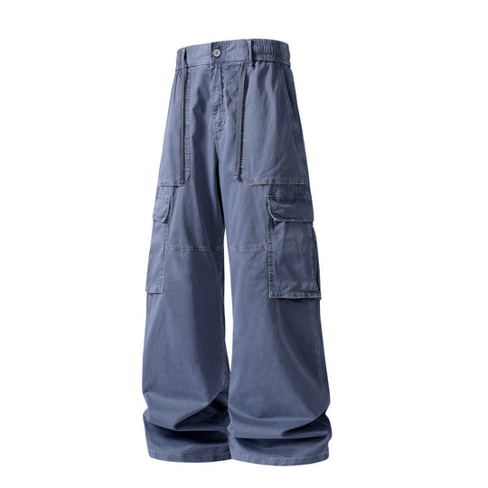 Herren Extraweite Utility-Cargo-Hose im Baggy‑Cut mit elastischem Bund und Mehrfachklappentaschen Nord Taschen