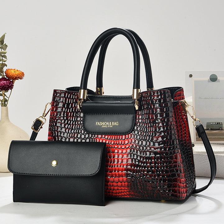 Damen Handtasche mit eleganter Krokodil-Prägung Nord Taschen