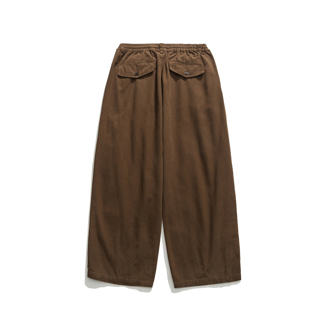 Damen weite Utility-Cargohose mit Gummibund und dekorativen Falten Nord Taschen