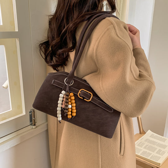 Damen elegante Umhängetasche aus hochwertigem Wildleder Nord Taschen