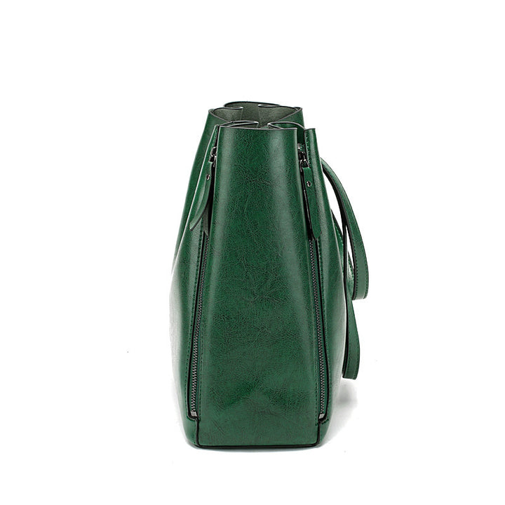 Damen Shopper-Tasche mit stilvollen Seitentaschen und praktischem Reißverschluss Nord Taschen