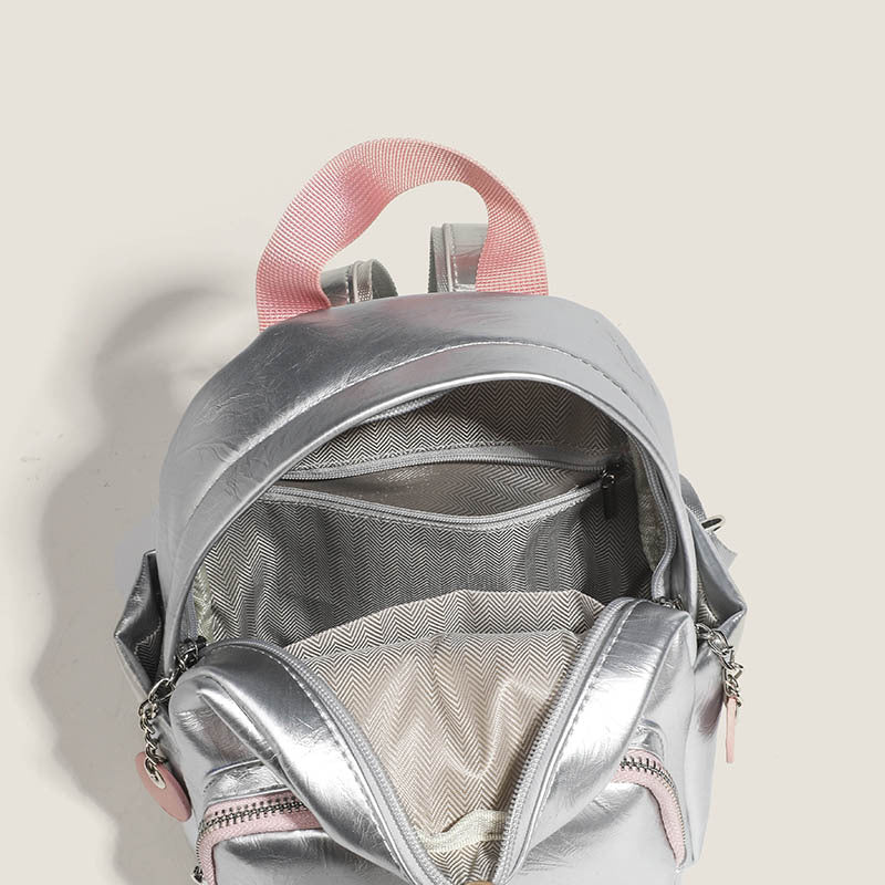 Damen Mini-Rucksack mit schickem Metallic-Finish und praktischen Fächern Nord Taschen