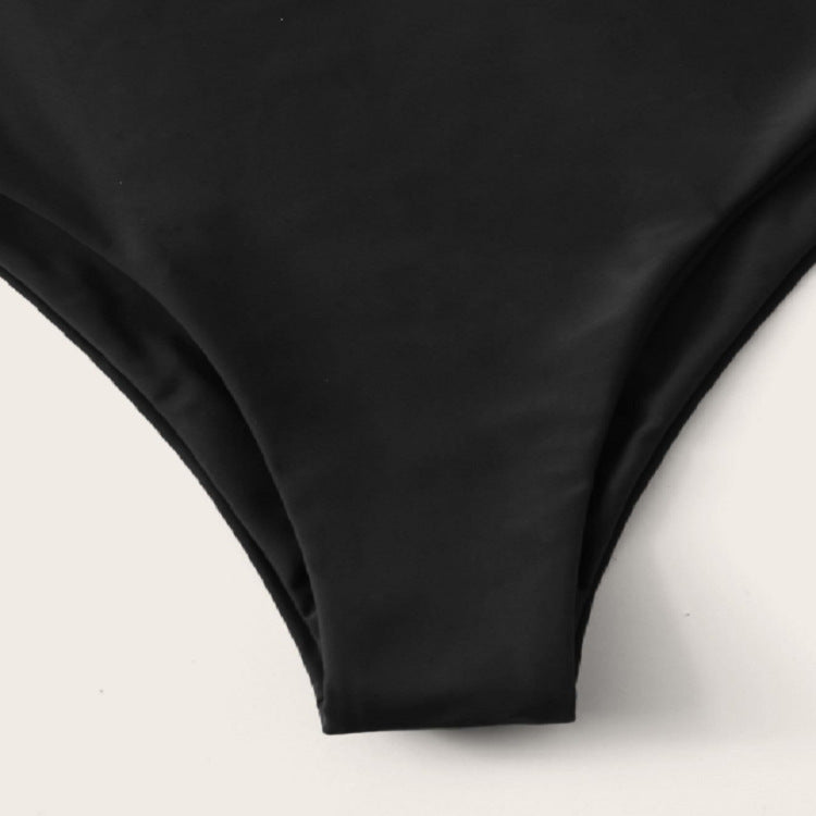 Damen Bandeau-Bikini mit hochgeschnittenem Unterteil