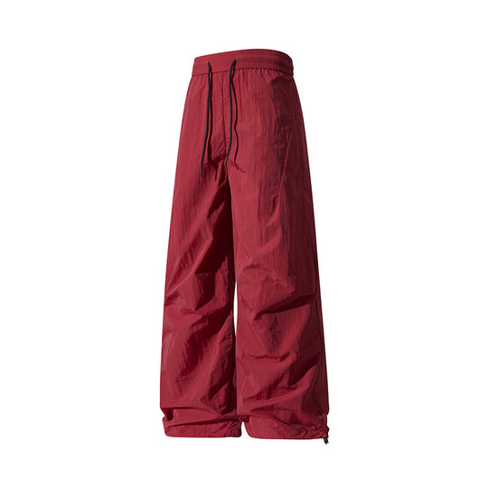 Unisex Weite technische Nylon-Hose mit Kordelzug und verstellbarem Saum Nord Taschen
