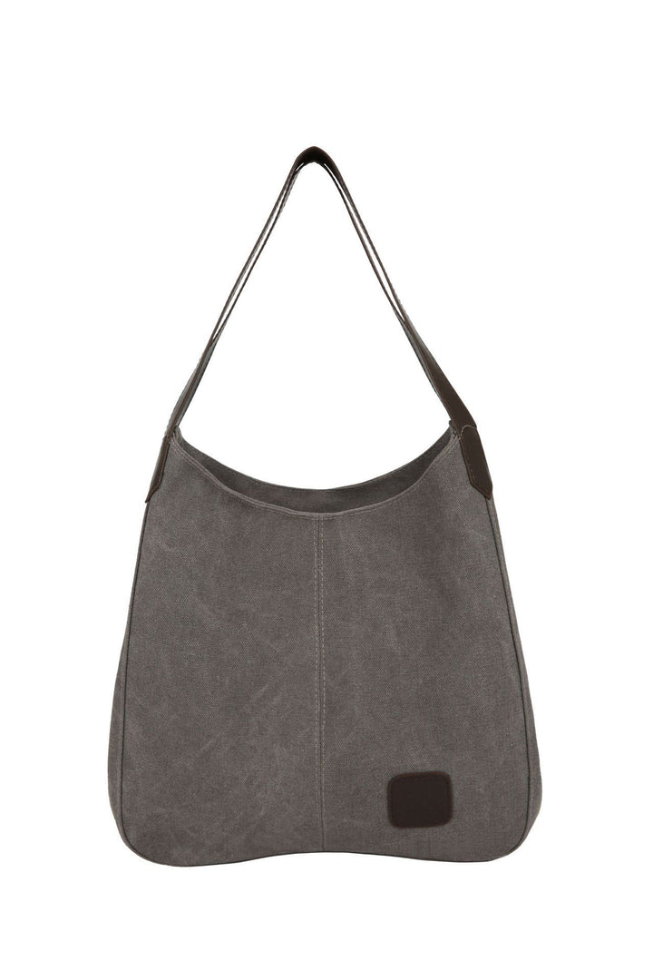 Damen Schultertasche aus strapazierfähigem Canvas mit eleganten Lederakzenten Nord Taschen