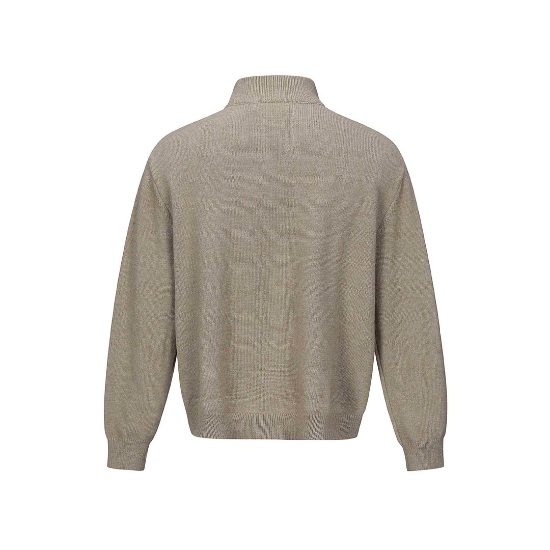 Herren Halbzip-Strickpullover mit Rippenkragen Nord Taschen