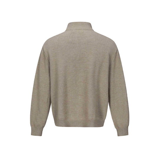 Herren Halbzip-Strickpullover mit Rippenkragen Nord Taschen