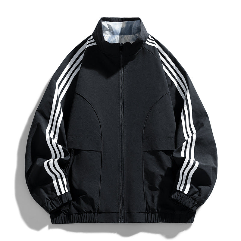 Herren Sportliche Übergangsjacke mit hohem Kragen und Reißverschlusstaschen Nord Taschen