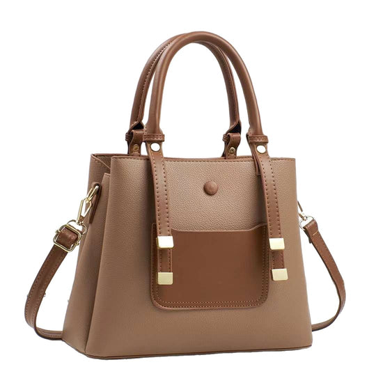 Damen elegante Handtasche mit abnehmbarem Schultergurt und praktischem Frontfach Nord Taschen