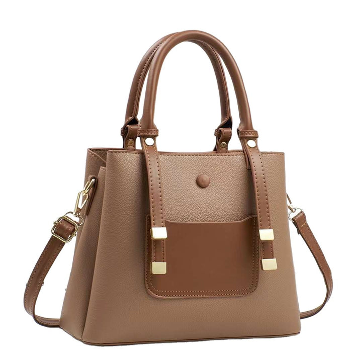 Damen elegante Handtasche mit abnehmbarem Schultergurt und praktischem Frontfach Nord Taschen