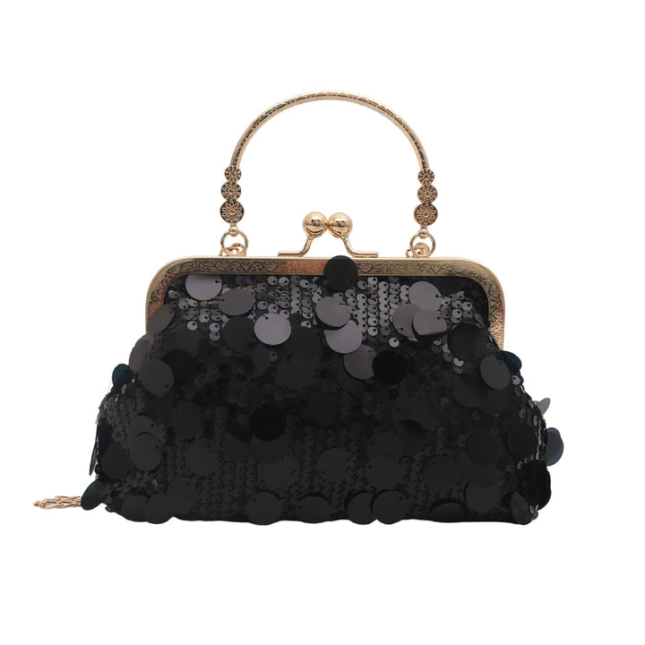Damen glamouröse Clutch Tasche mit funkelnden Pailletten Nord Taschen