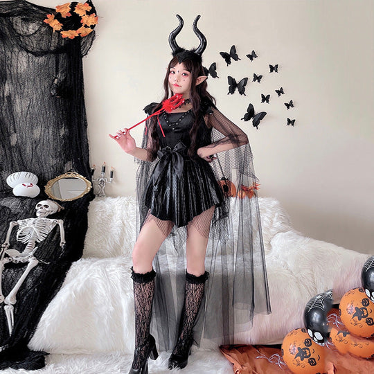 Damen verführerisches Halloween-Kostüm mit transparentem Tüll und zarten Details Nord Taschen