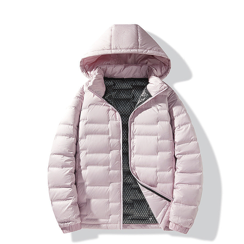 Herren Ultraleichte Steppjacke mit Kapuze und Thermofutter Nord Taschen