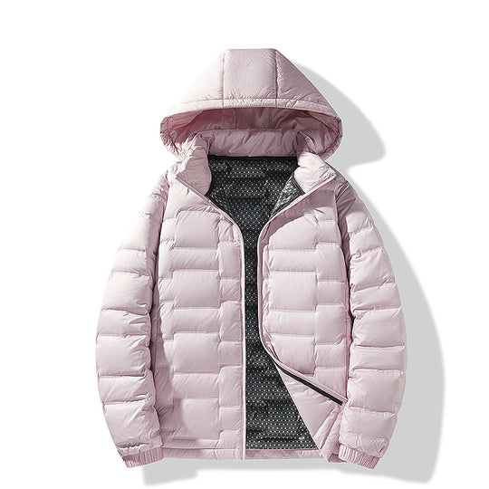 Herren Ultraleichte Steppjacke mit Kapuze und Thermofutter Nord Taschen