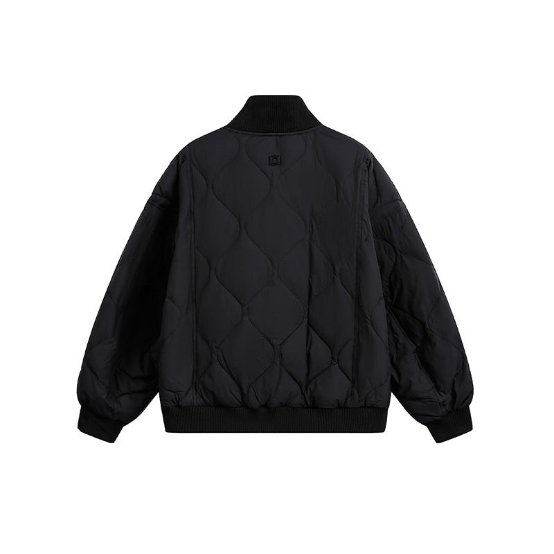 Damen Gesteppte Kurzblousonjacke mit Stehkragen und elastischem Saum Nord Taschen