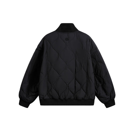 Damen Gesteppte Kurzblousonjacke mit Stehkragen und elastischem Saum Nord Taschen