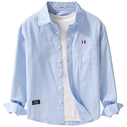 Herren Leichtes Baumwoll-Overshirt im Hemdjackenstil mit Brusttasche und Soft‑Touch Nord Taschen