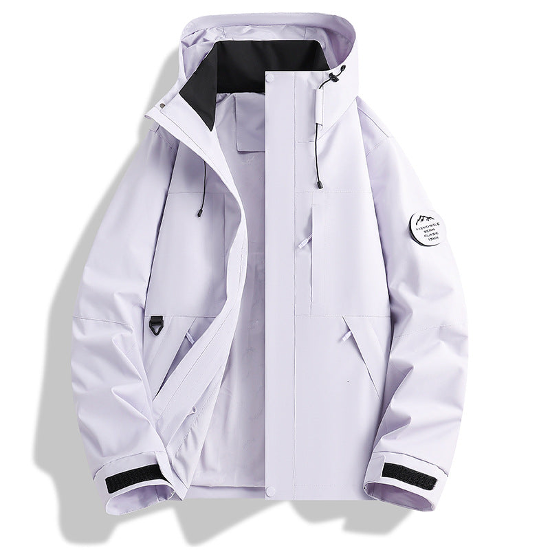 Herren Wasser- und Winddichte Softshell-Outdoorjacke mit verstellbarer Kapuze Nord Taschen
