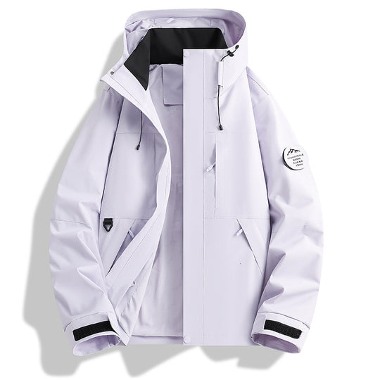 Herren Wasser- und Winddichte Softshell-Outdoorjacke mit verstellbarer Kapuze Nord Taschen