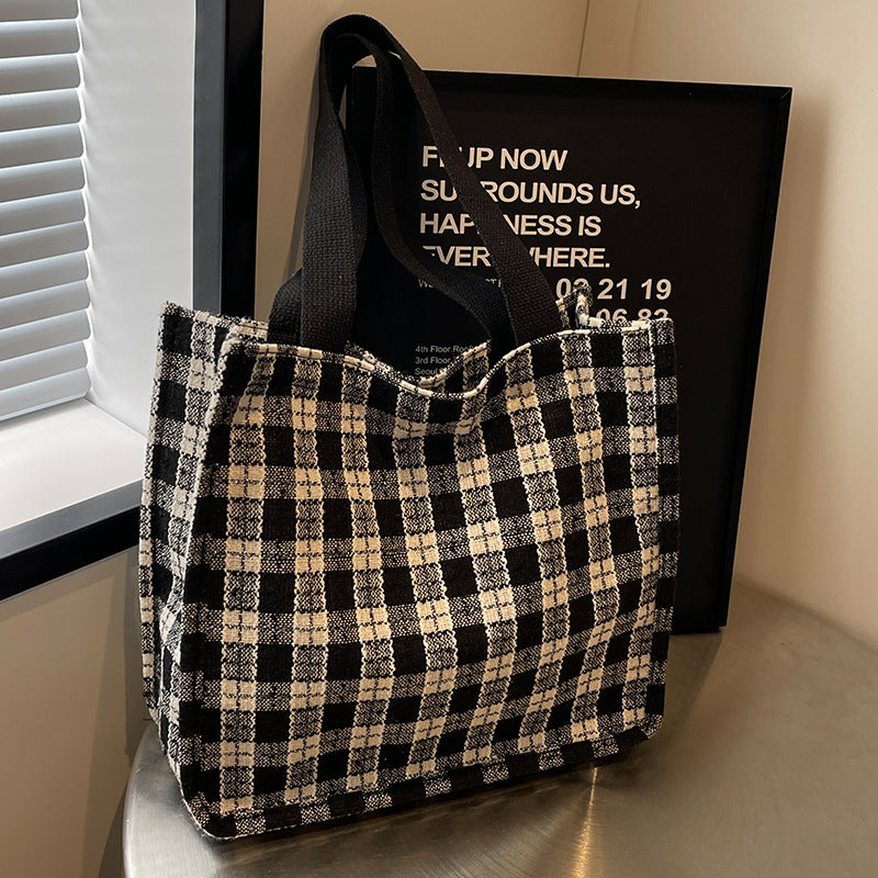Damen Tragetasche mit modischem Karomuster Nord Taschen